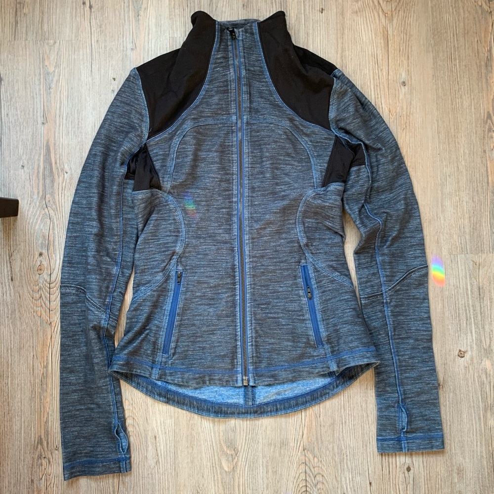 Stretchy blue denim coloured lulu sweater